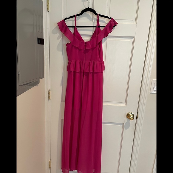 Bcbgeneration Ruffled Cold-Shoulder Maxi Dress - Picture 2 of 5